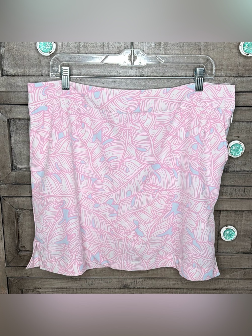 IZOD Golf Women's Activewear Floral Stretch Golf Skort Pink/Blue Size 12